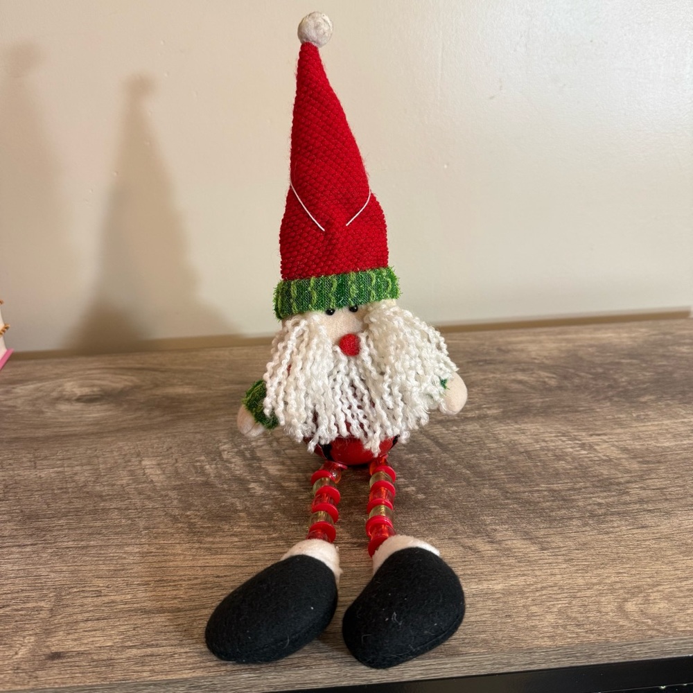 Santa Gnome Christmas Decoration Shelf Sitter Decor Bell - Picture 1 of 7